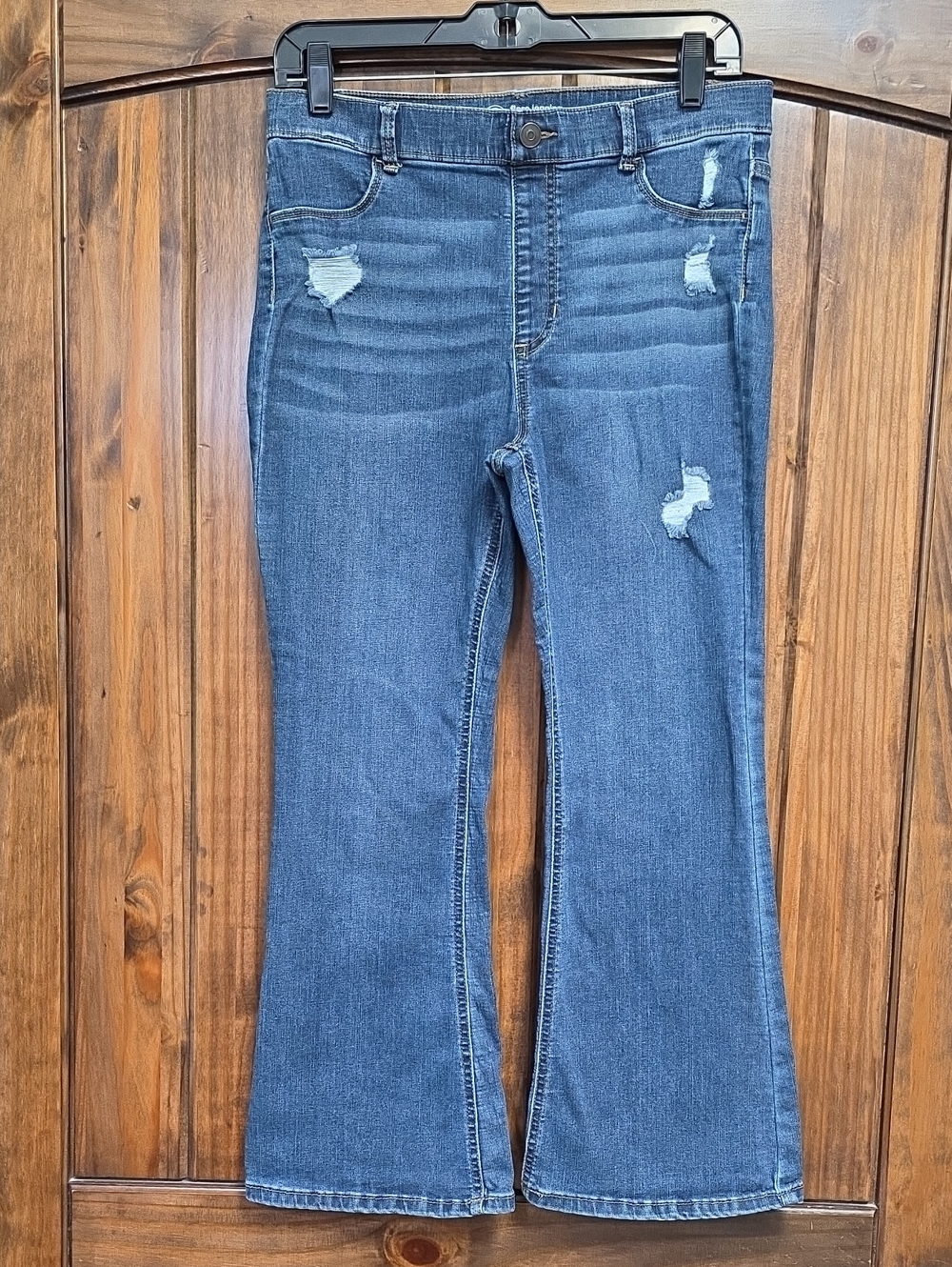 wonder nation Dark Blue Distressed Flare Jeggings - XL 14-16